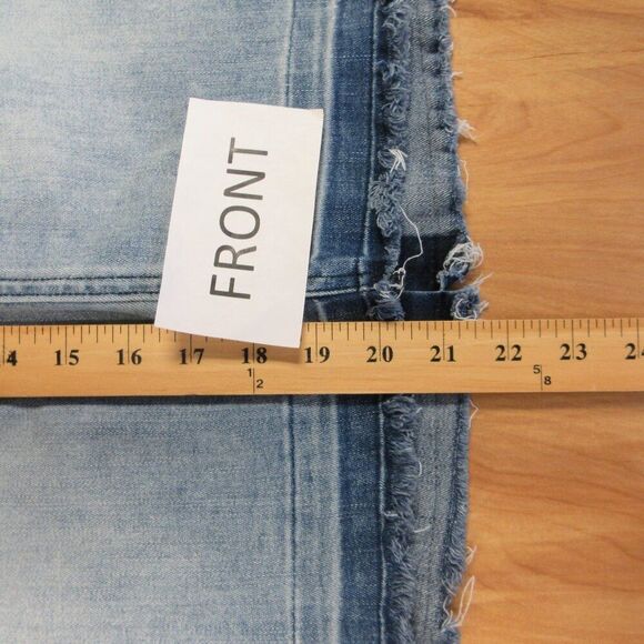 ROCK & REPUBLIC Khloe Unhemmed Frayed Hem Jean Skirt Plus Size 22W Stretch Denim - Picture 11 of 12